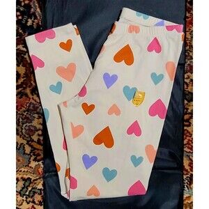 New With Tags Cat & Jack Girls Multi-Color Hearts Cotton Blend Leggings XXL (18)